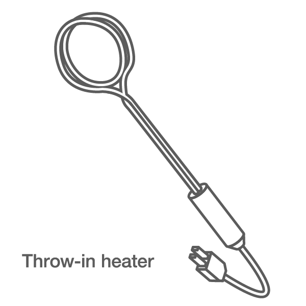 Throw-In Heater A throw-in heater (immersion heater).