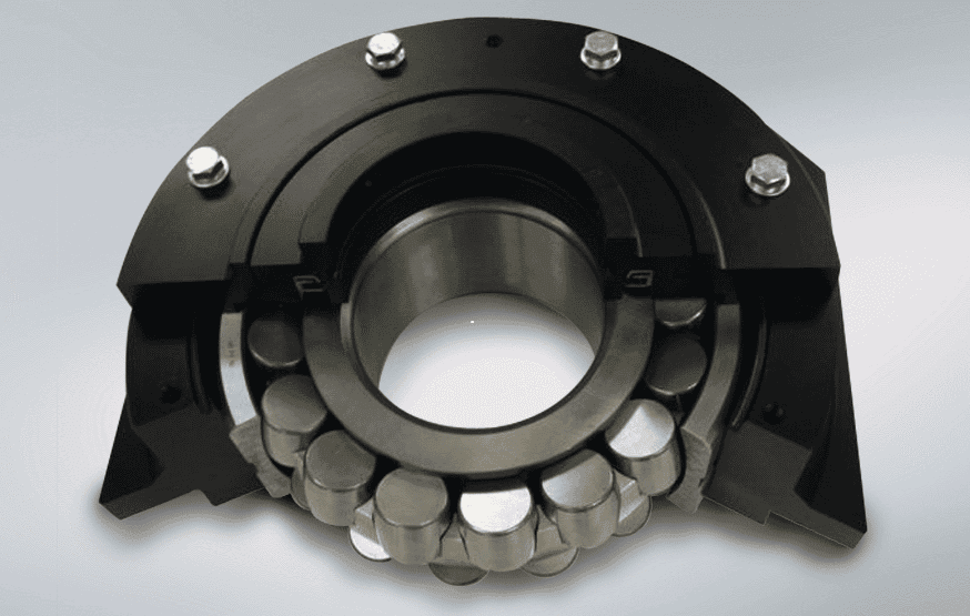 Spherical Roller Bearing, Integrated Assembly, cut, top Spherical Roller Bearing, Integrated Assembly, cut, top