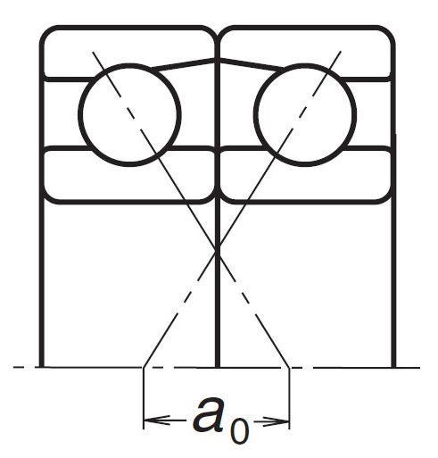 일치하는 앵귤러 콘택트 볼 베어링 대면 (DF) (예) 7208 B DF