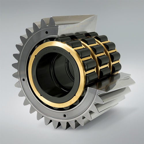 Cylindrical Roller Bearing, 3Row, Integrated planetary gearbox, coated, cut Cylindrical Roller Bearings, CRB, 3 Row, Planetary Bearing, jpg, black oxide coated