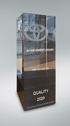 NSK erhielt von Toyota Motor Europe den „Achievement Award“ für Qualität