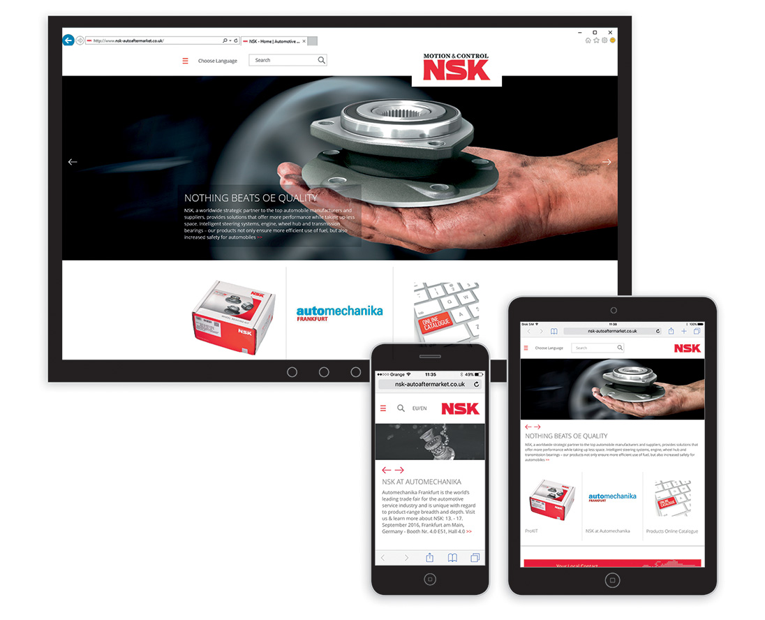 NSK Homepage für den freien KFZ-Teilemarkt